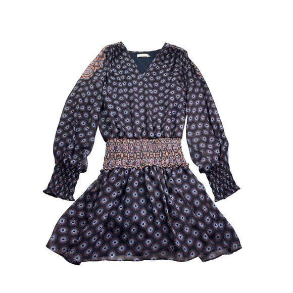 Ramy Brook Davie Geometric Kaleidoscope Printed Chiffon Mini Dress Women's Sz M - Picture 1 of 9